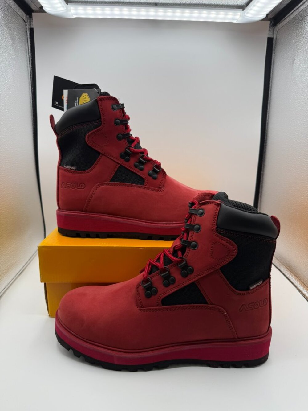 Asolo Welt Mid 6” AS-713M Waterproof Winter Lace Up Boot Men Size 10 Red